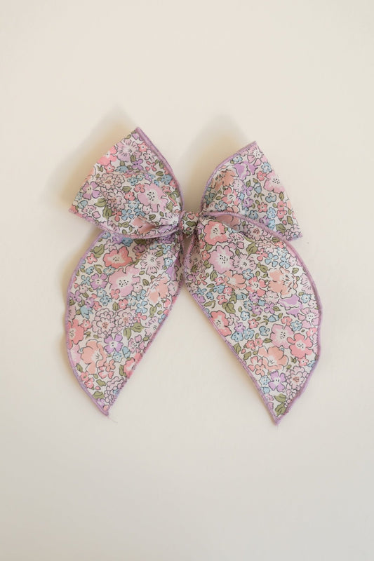 Fable Bow ~ purple floral - Renny & Blu