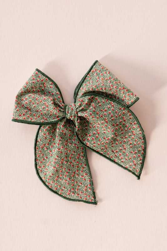 Fable Bow ~ Christmas Floral - Renny & Blu