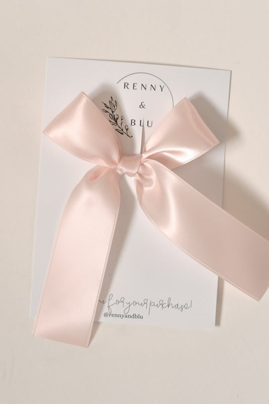 Long tail bow ~ Blushing - Renny & Blu