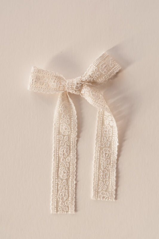 Long tail bow ~ Snowflake - Renny & Blu