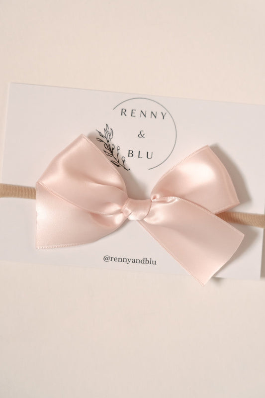Pinwheel bow ~ Blushing - Renny & Blu