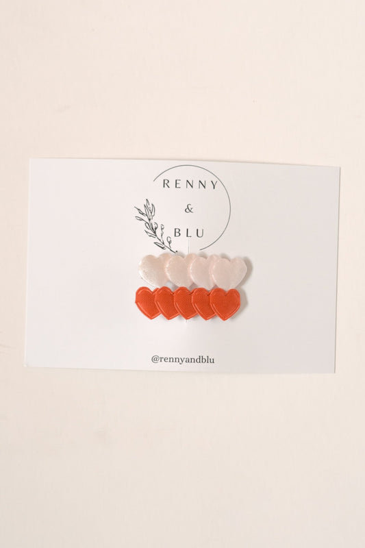 Satin Clips ~ Heart throb - Renny & Blu