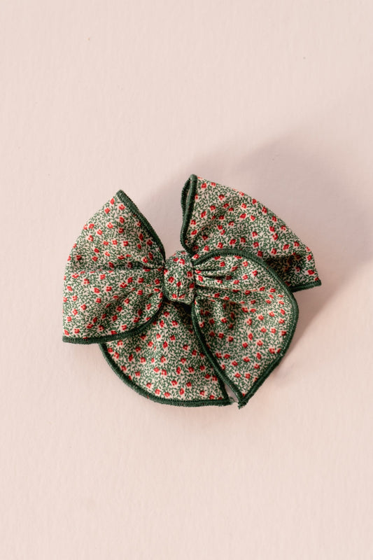 Small Fable Bow ~ Christmas Floral - Renny & Blu